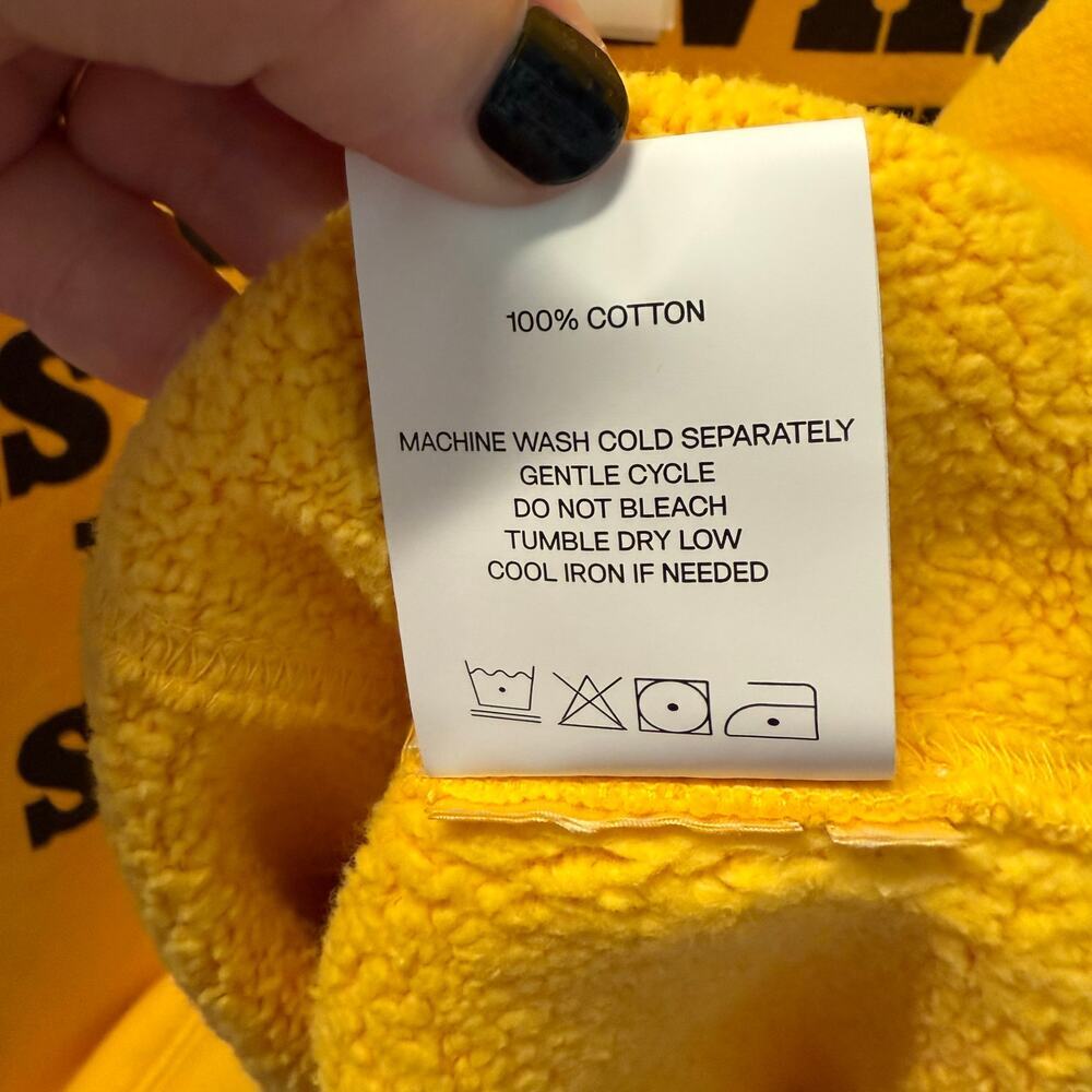 Madhappy Sweatshirt Size Large Yellow Crewneck Tokyo Exclusive Streetwear Pitt - Picture 5 of 6